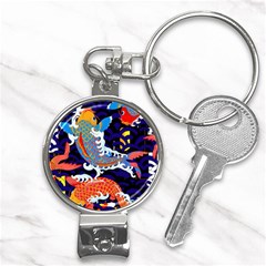 Koi Fish Traditional Japanese Art Nail Clippers Key Chain by Perong