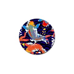 Koi Fish Traditional Japanese Art Golf Ball Marker by Perong