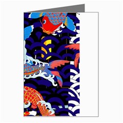 Koi Fish Traditional Japanese Art Greeting Card by Perong