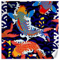 Koi Fish Traditional Japanese Art Canvas 20  X 20  by Perong