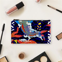 Koi Fish Traditional Japanese Art Cosmetic Bag (small) by Perong