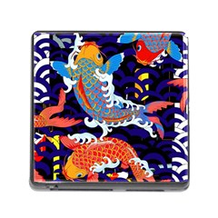 Koi Fish Traditional Japanese Art Memory Card Reader (square 5 Slot) by Perong