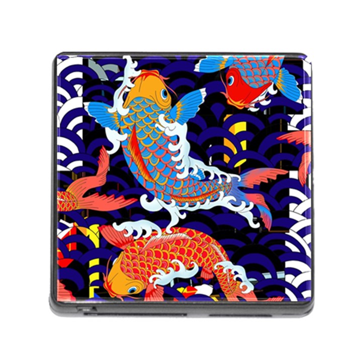 Koi Fish Traditional Japanese Art Memory Card Reader (Square 5 Slot)