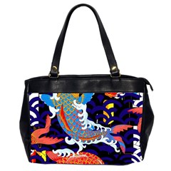 Koi Fish Traditional Japanese Art Oversize Office Handbag (2 Sides) by Perong