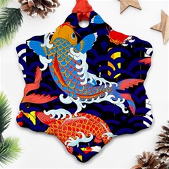 Koi Fish Traditional Japanese Art Snowflake Ornament (two Sides)