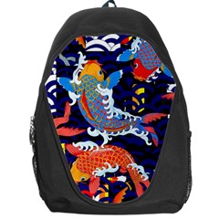 Koi Fish Traditional Japanese Art Backpack Bag by Perong