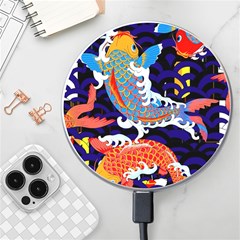 Koi Fish Traditional Japanese Art Wireless Fast Charger(white) by Perong