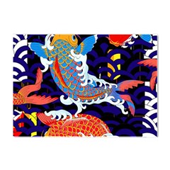 Koi Fish Traditional Japanese Art Crystal Sticker (a4) by Perong