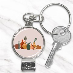 Drawing Botanical Nail Clippers Key Chain by Perong