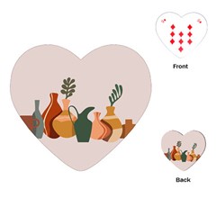 Drawing Botanical Playing Cards Single Design (heart)