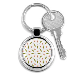 Leaves Pattern Seamless Texture Key Chain (round) by Perong