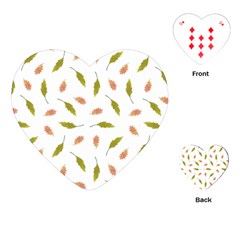 Leaves Pattern Seamless Texture Playing Cards Single Design (heart)