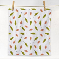 Leaves Pattern Seamless Texture Face Towel by Perong