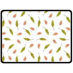 Leaves Pattern Seamless Texture Fleece Blanket (large) by Perong