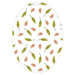 Leaves Pattern Seamless Texture Uv Print Acrylic Ornament Oval by Perong