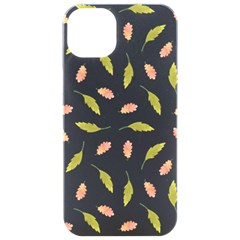 Leaves Pattern Seamless Texture Iphone 15 Pro Black Uv Print Pc Hardshell Case by Perong