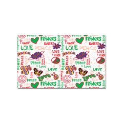 Power Love Pattern Texture Seamless Peace Sticker Rectangular (10 pack)