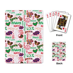 Power Love Pattern Texture Seamless Peace Playing Cards Single Design (rectangle)