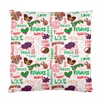 Power Love Pattern Texture Seamless Peace Standard Cushion Case (One Side) Front