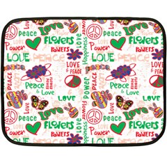 Power Love Pattern Texture Seamless Peace Two Sides Fleece Blanket (Mini)