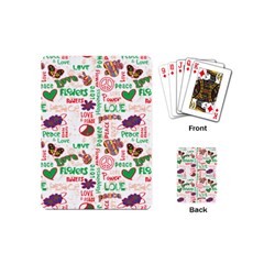 Power Love Pattern Texture Seamless Peace Playing Cards Single Design (mini)