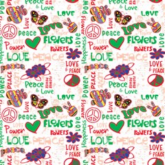 Power Love Pattern Texture Seamless Peace Play Mat (Rectangle)