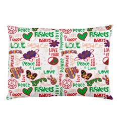 Power Love Pattern Texture Seamless Peace Pillow Case (two Sides) by Perong