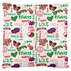 Power Love Pattern Texture Seamless Peace Large Cushion Case (One Side)