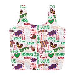 Power Love Pattern Texture Seamless Peace Full Print Recycle Bag (l) by Perong