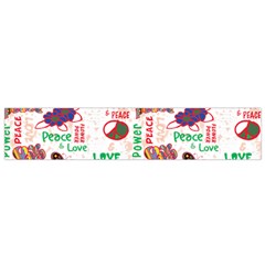 Power Love Pattern Texture Seamless Peace Small Premium Plush Fleece Scarf by Perong