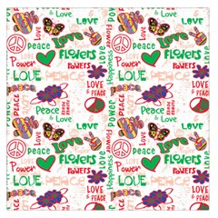 Power Love Pattern Texture Seamless Peace Square Satin Scarf (36  X 36 ) by Perong