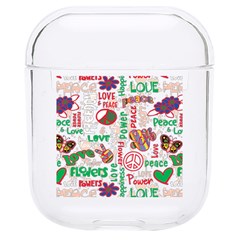 Power Love Pattern Texture Seamless Peace Hard Pc Airpods 1/2 Case by Perong