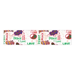 Power Love Pattern Texture Seamless Peace Velvet Scrunchie by Perong