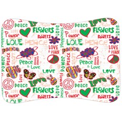 Power Love Pattern Texture Seamless Peace Velour Seat Head Rest Cushion by Perong