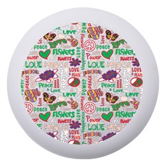 Power Love Pattern Texture Seamless Peace Dento Box with Mirror