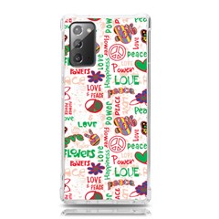 Power Love Pattern Texture Seamless Peace Samsung Galaxy Note 20 Tpu Uv Case by Perong