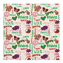 Power Love Pattern Texture Seamless Peace Banner and Sign 4  x 4 