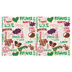 Power Love Pattern Texture Seamless Peace Banner and Sign 7  x 4 