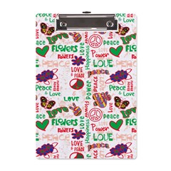 Power Love Pattern Texture Seamless Peace A5 Acrylic Clipboard