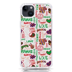 Power Love Pattern Texture Seamless Peace Iphone 14 Plus Tpu Uv Print Case by Perong