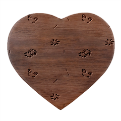 Power Love Pattern Texture Seamless Peace Heart Wood Jewelry Box by Perong