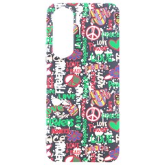 Power Love Pattern Texture Seamless Peace Samsung Galaxy S24 Plus 6 7 Inch Black Tpu Uv Case by Perong