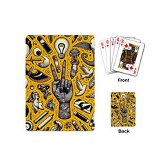 Yellow Template Design Playing Cards Single Design (mini)