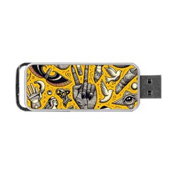 Yellow Template Design Portable Usb Flash (one Side)