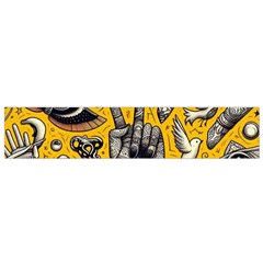 Yellow Template Design Small Premium Plush Fleece Scarf