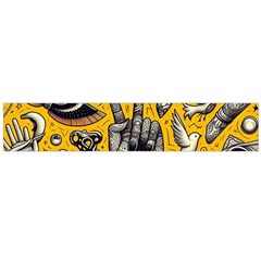 Yellow Template Design Large Premium Plush Fleece Scarf 