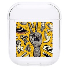 Yellow Template Design Hard Pc Airpods 1/2 Case by Perong