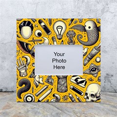 Yellow Template Design White Box Photo Frame 4  X 6 