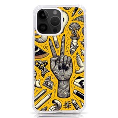 Yellow Template Design Iphone 14 Pro Max Tpu Uv Print Case by Perong