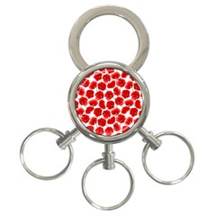 Flower Poppies Plant Petal 3-ring Key Chain by Perong